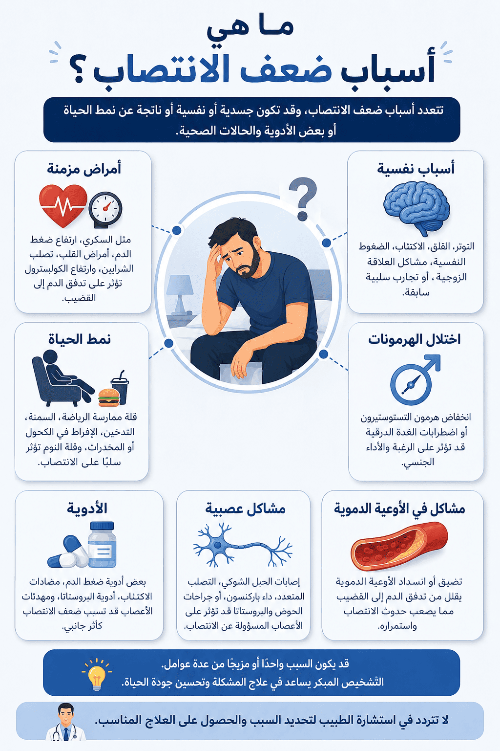 ما هي أسباب ضعف الانتصاب؟