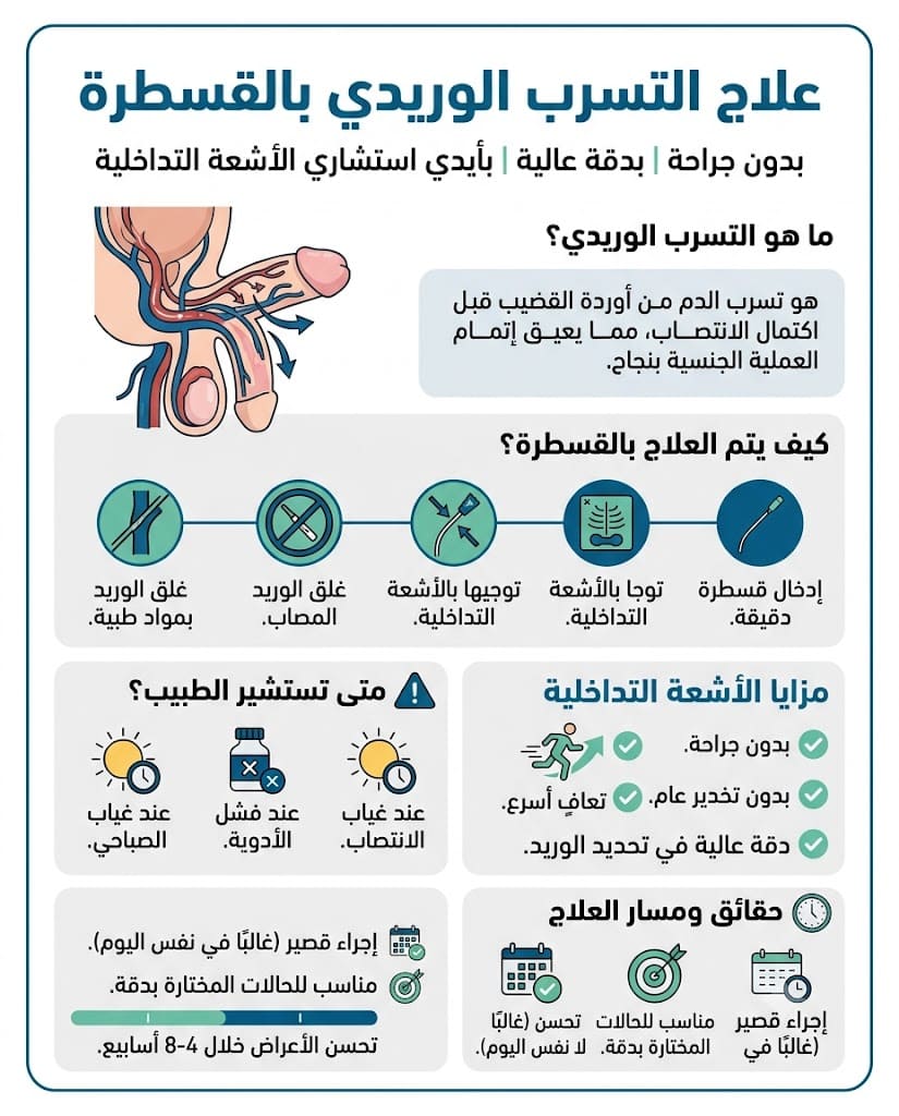 علاج التسرب الوريدي بالقسطرة