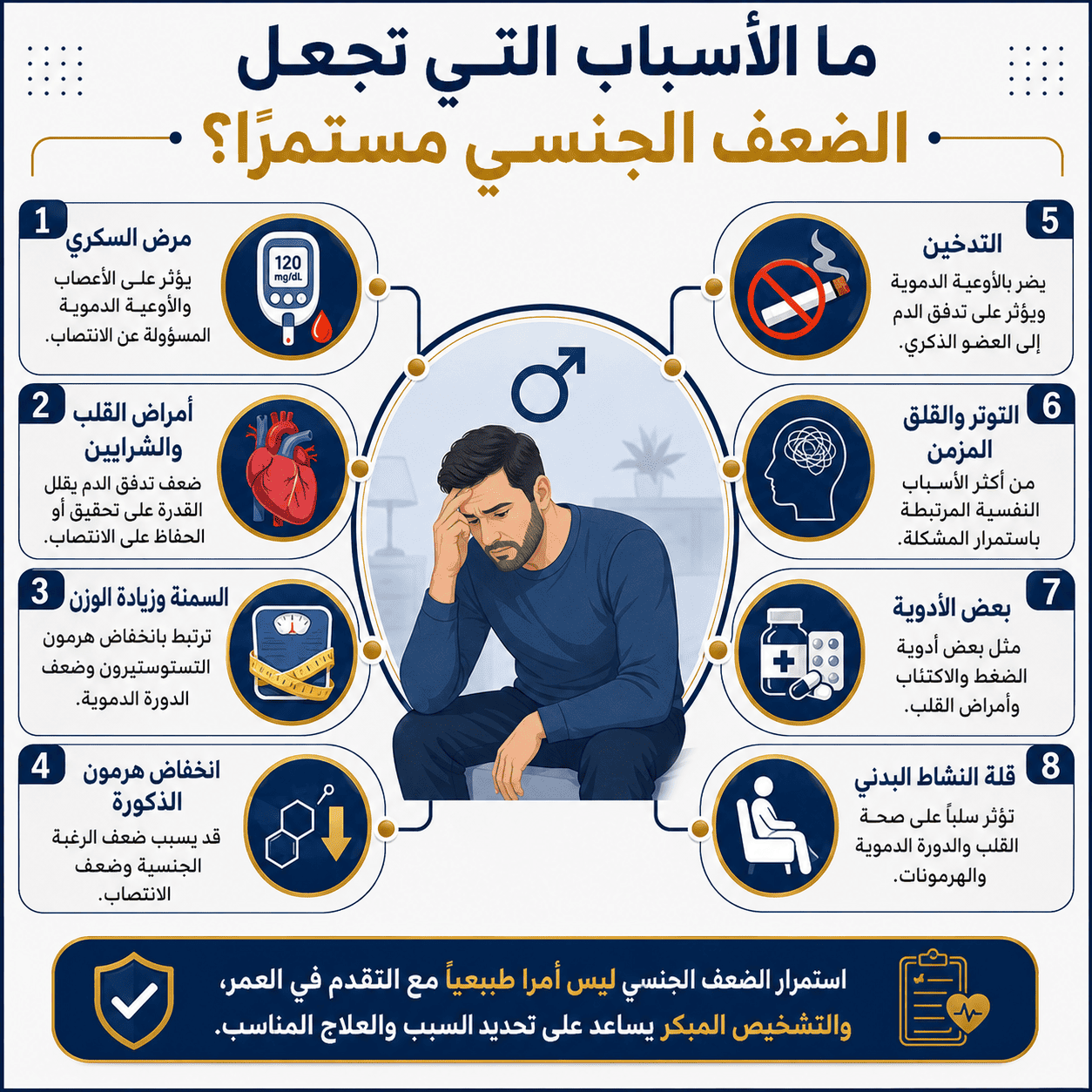 ما الأسباب التي تجعل الضعف الجنسي مستمراً؟