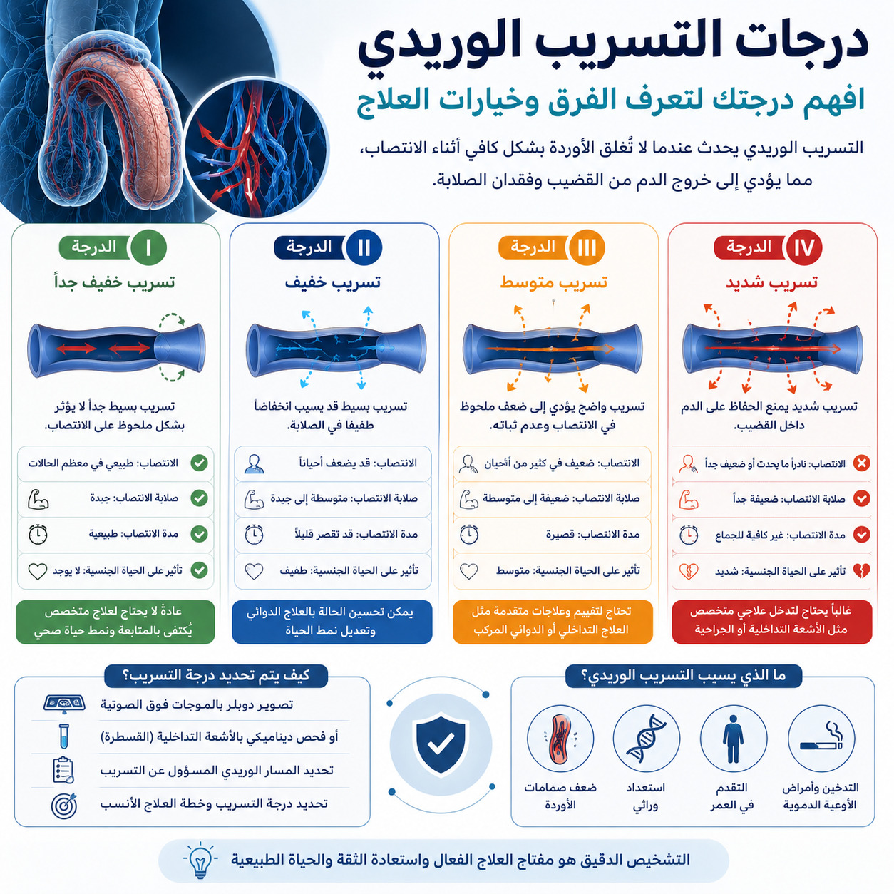 درجات التسريب الوريدي