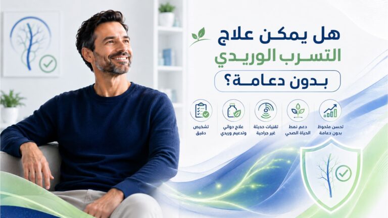 هل يمكن علاج التسرب الوريدي بدون دعامة؟